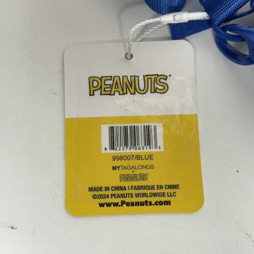 Blue Camo Snoopy Peanuts Lanyard Pouch New